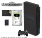 2TB Modded PS2 console with installed 2TB hard drive new capacitors visible and included McBoot memory card