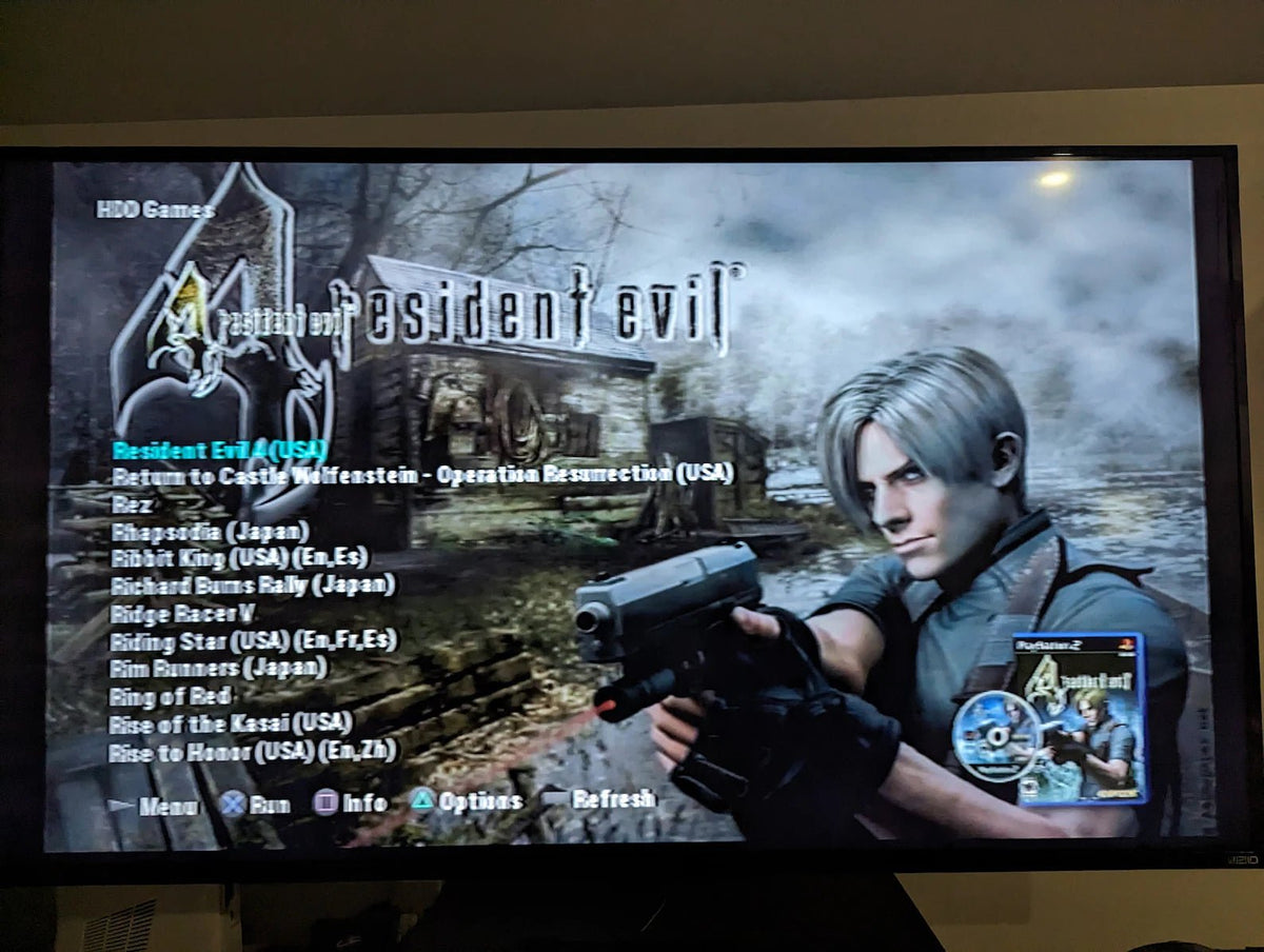6TB modded PS2 console with 6TB HDD McBoot memory card wired controller AV and power cables