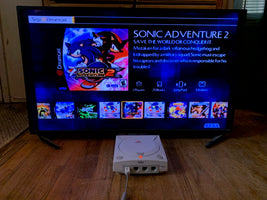 Dreamcast console with GDEMU installed 256GB preloaded SD card OEM controller VMU Pro HDMI Adapter and AC cable
