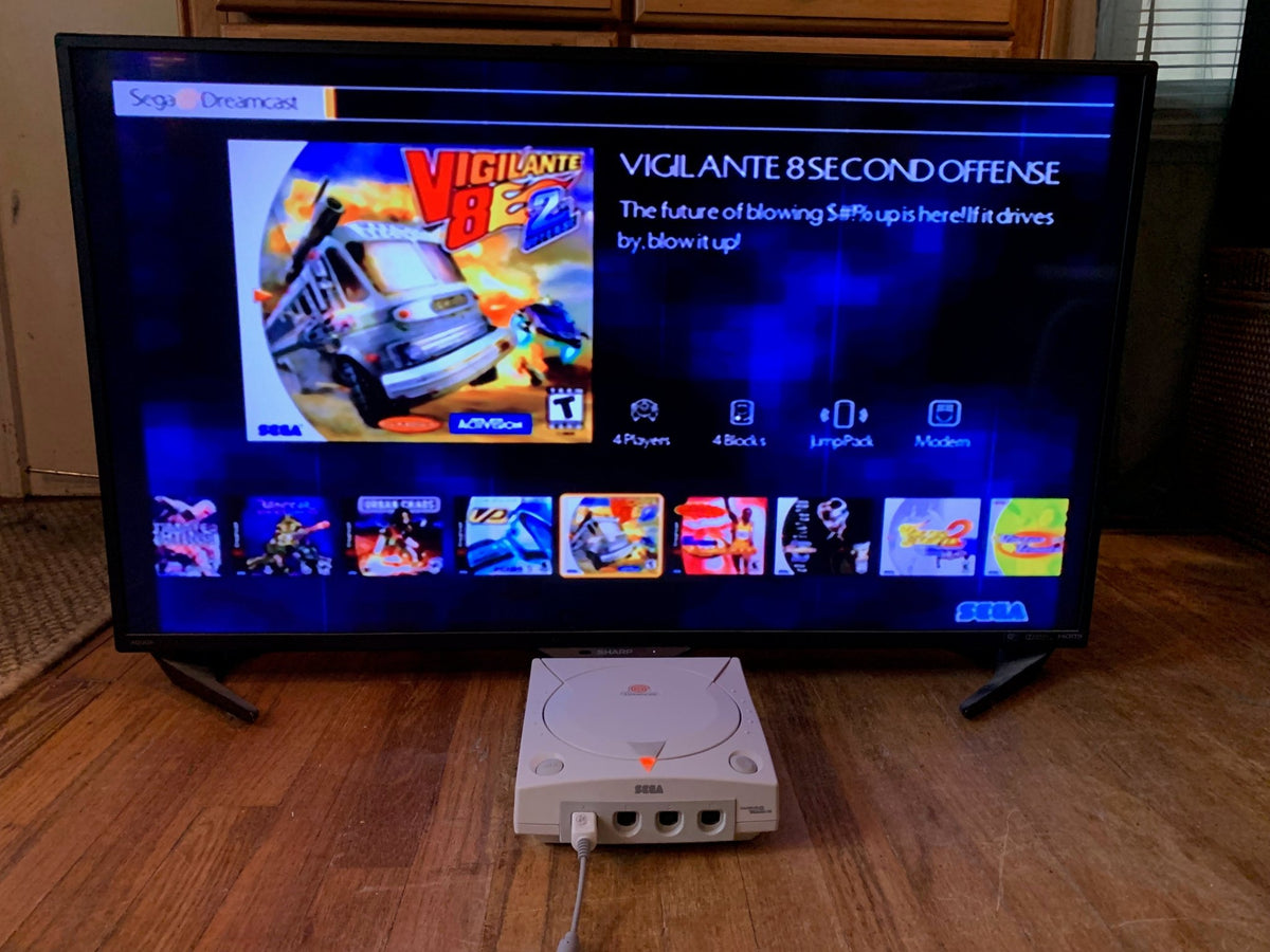 Modded Dreamcast Console HDMI Bundle - All US Dreamcast Titles - 1000s of Titles - GDEMU w/ 256GB Card - Controller VMU HDMI AC - Retro Modd