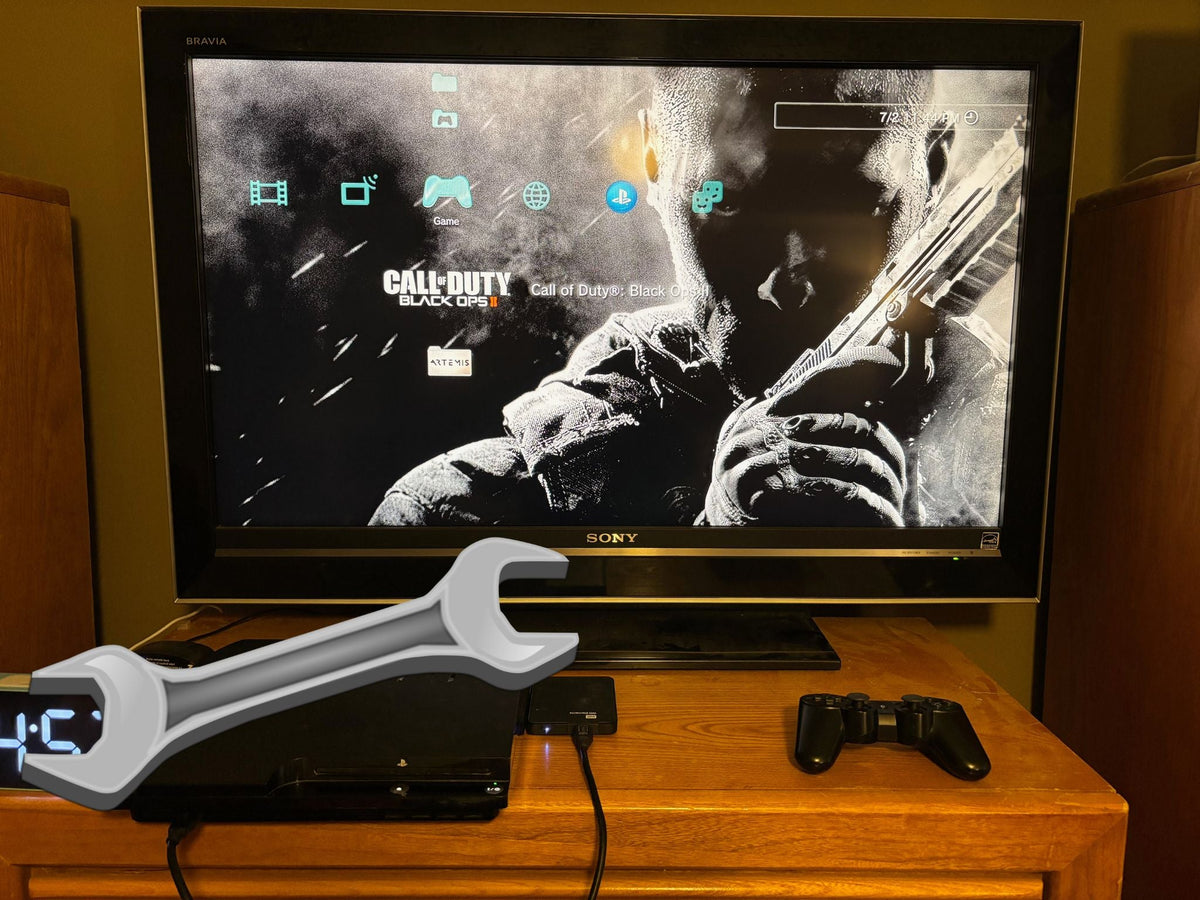 Modded PS3 console with CFW flash 1TB internal HDD 2TB external HDD and 500+ preloaded PS3 PS2 PS1 games